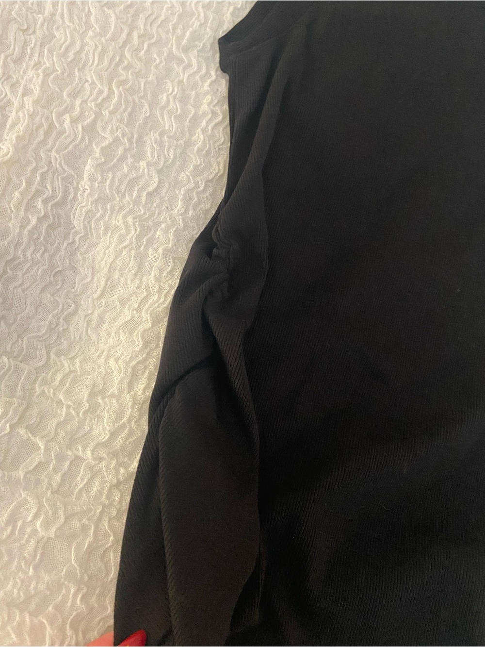 NWT WHITE HOUSE BLACK MARKET BLACK SIDE RUCHED TANK SIZE LARGE - Picture 5 of 8